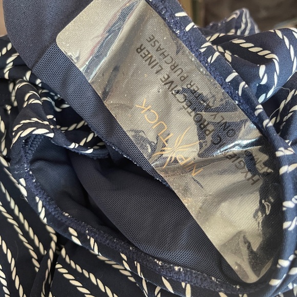 NWT Nip Tuck Swimsuit Joanne 6 blue stripe one-piece multicup fit slimming - Picture 6 of 10